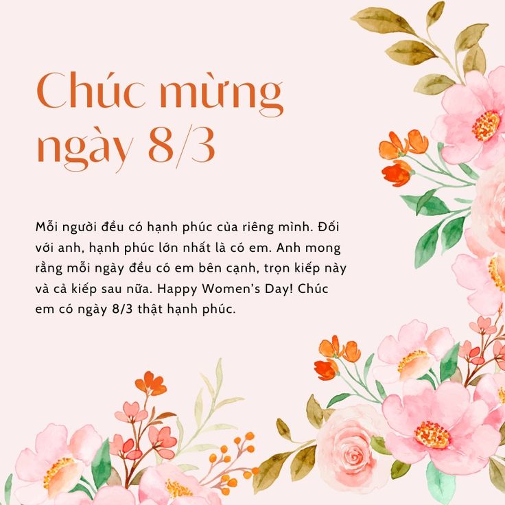 Hoa tặng 8-3