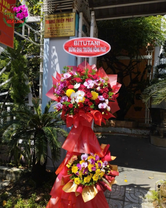 hoa khai trương