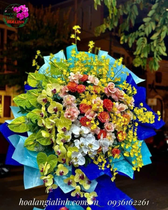 lẵng hoa chúc mừng khai trương