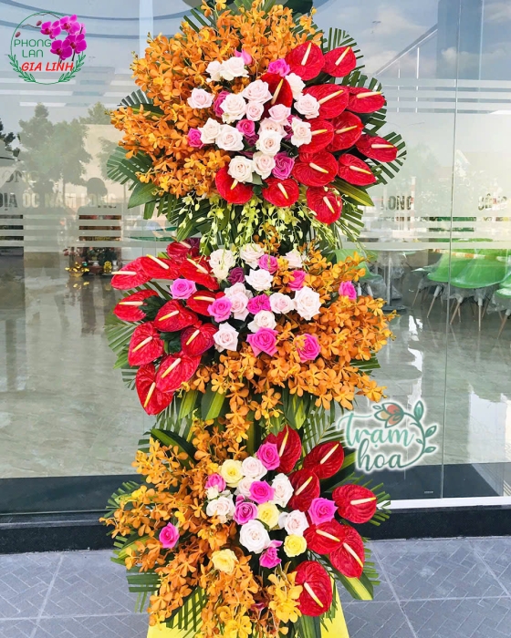 lẵng hoa khai trương đẹp